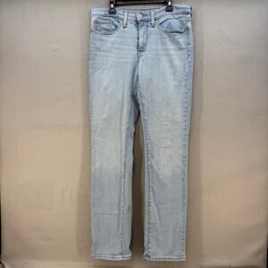 Levi's 314 Jeans Womens 28 (6) Light Blue Shaping Straight Preppy Stretch